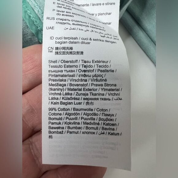 EDC Turquoise Blue Denim Moto Jacket Cotton Full Zipper EU S/ US S Y2K NWOT - Picture 11 of 14